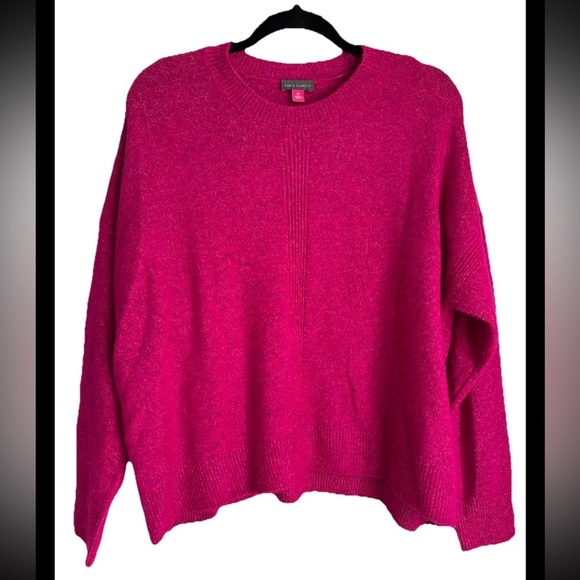 Vince Camuto Sweaters - VINCE CAMUTO Hot Pink Crew Pullover Sweater Sz M